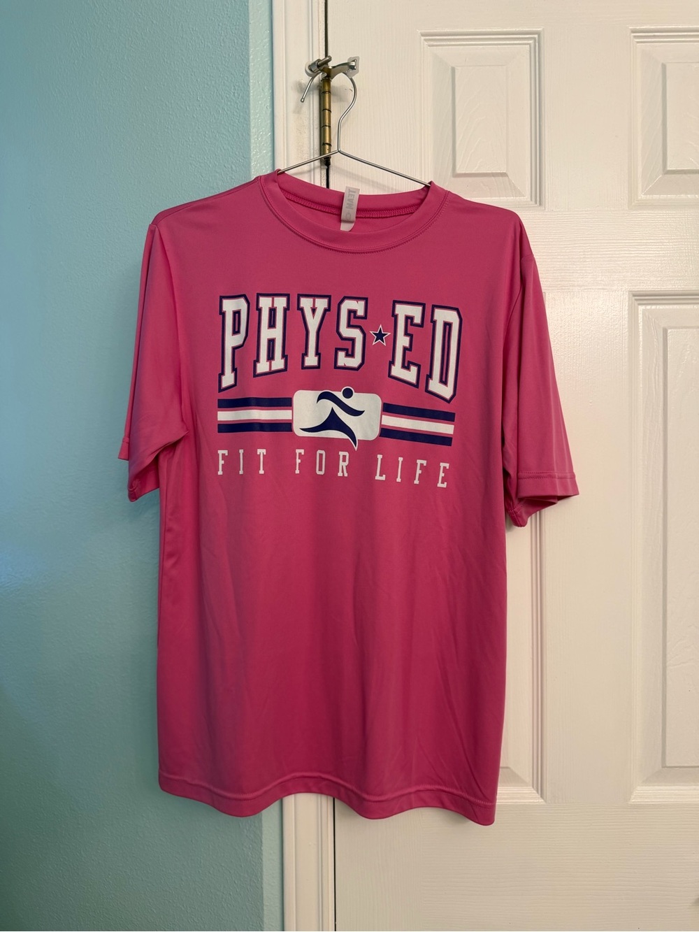 PHYS ED Men's Pink Athletic Tee - Fit For Life
